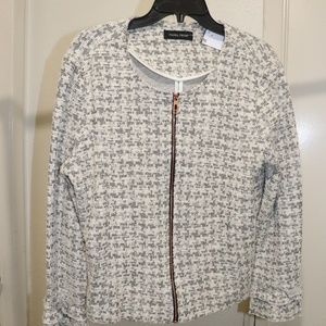 Ivanka Trump Zip Open Front Crepe Jacket Size 12